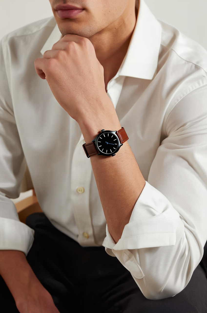 KIT Monaco Black/Brown 44mm + Óculos Black Smoke